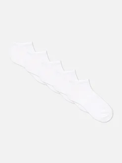 Chaussettes|Vêtements De Sport|Primark Lot De 5 Paires De Chaussettes Pour Baskets Blanc