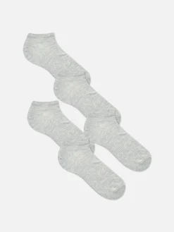 Chaussettes|Primark Lot De 5 Paires De Chaussettes Pour Baskets Core Gris