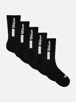 Chaussettes|Primark Lot De 5 Paires De Chaussettes De Sport Wilson Noir