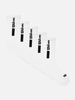 Chaussettes|Primark Lot De 5 Paires De Chaussettes De Sport Wilson Blanc