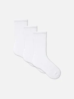 Chaussettes|Primark Lot De 3 Paires De Chaussettes De Sport Blanc