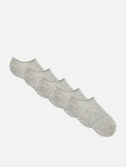 Chaussettes|Primark Lot De 5 Paires De Chaussettes Invisibles Gris