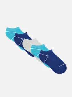 Chaussettes|Primark Lot De 5 Paires De Chaussettes De Sport En Tissu-éponge Bleu