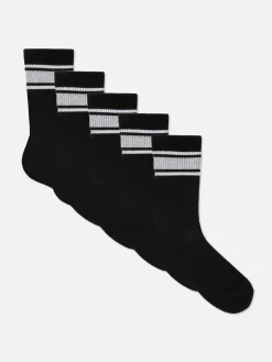 Chaussettes|Vêtements De Sport|Primark Lot De 5 Paires De Chaussettes De Sport à Rayures Noir