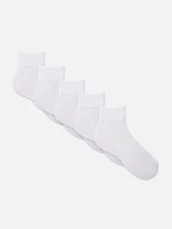 Chaussettes|Vêtements De Sport|Primark Lot De 5 Paires De Chaussettes Courtes Blanc