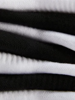 Chaussettes|Primark Lot De 5 Paires De Chaussettes Courtes Rayées Noir/Blanc