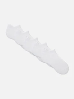 Chaussettes|Primark Lot De 5 Paires De Chaussettes De Sport En Microfibre Blanc