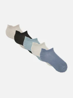 Chaussettes|Primark Lot De 5 Paires De Chaussettes De Sport En Microfibre Grège
