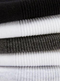 Chaussettes|Primark Lot De 5 Paires De Chaussettes Côtelées Gris