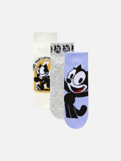 Chaussettes|Primark Lot De 3 Paires De Chaussettes De Sport Felix Le Chat Multicolore
