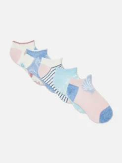 Chaussettes Et Collants|Primark Lot De 5 Paires De Chaussettes Pour Baskets Variées Bleu