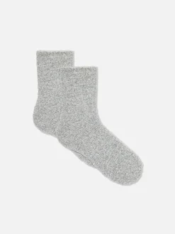 Chaussettes|Primark Lot De 2 Paires De Chaussettes Chaudes Bouclées Gris