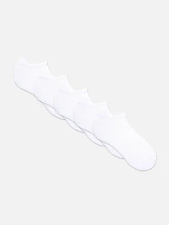 Chaussettes|Primark Lot De 5 Paires De Chaussettes De Sport En Microfibre Blanc
