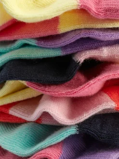 Chaussettes Et Collants|Primark Lot De 7 Paires De Chaussettes Pour Baskets Color Block Multicolore