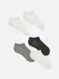 Chaussettes|Primark Lot De 7 Paires De Chaussettes Tricotées Pour Baskets Gris