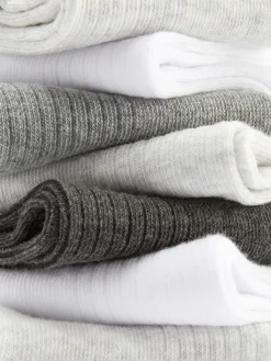 Chaussettes|Primark Lot De 7 Paires De Chaussettes Tricotées Pour Baskets Gris