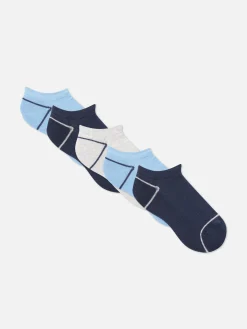 Chaussettes|Primark Lot De 5 Paires De Chaussettes Pour Baskets Bleu