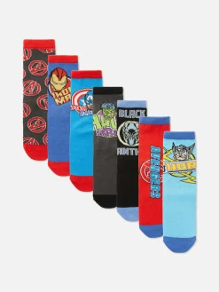 Chaussettes|Primark Lot De 7 Paires De Chaussettes Marvel Avengers Multicolore
