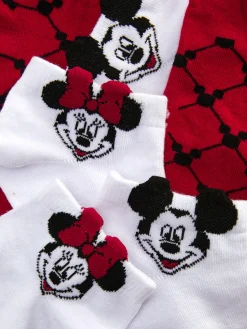 Chaussettes|Primark Lot De 3 Paires De Chaussettes Disney Mickey Et Minnie Blanc