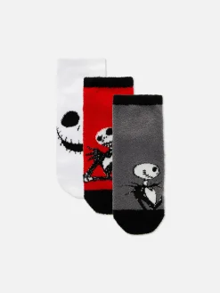 The Nightmare Before Christmas|Tout Halloween|Primark Lot De 3 Paires De Chaussettes Disney L'étrange Noël De Monsieur Jack Noir