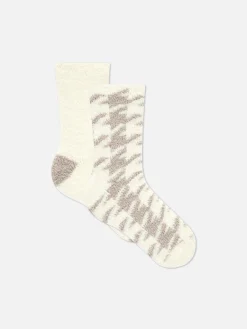 Chaussettes|Primark Lot De 2 Paires De Chaussettes Chaudes à Motifs Grège