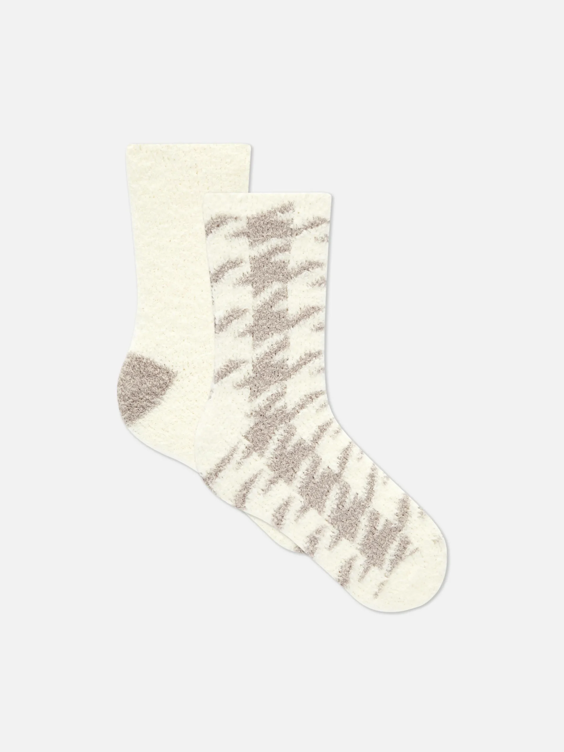 Chaussettes|Primark Lot De 2 Paires De Chaussettes Chaudes à Motifs Grège