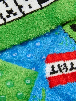 Chaussettes|Primark Lot De 2 Paires De Chaussettes Douces Minecraft Vert