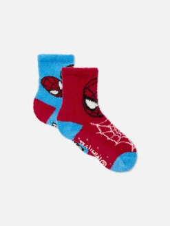 Chaussettes|Primark Lot De 2 Paires De Chaussettes Marvel Spider-Man Rouge