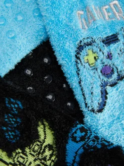 Chaussettes|Primark Lot De 2 Paires De Chaussettes Douces Manette De Jeu Bleu