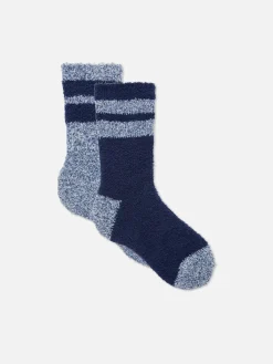 Chaussettes|Primark Lot De 2 Paires De Chaussettes Confortables Bleu marine
