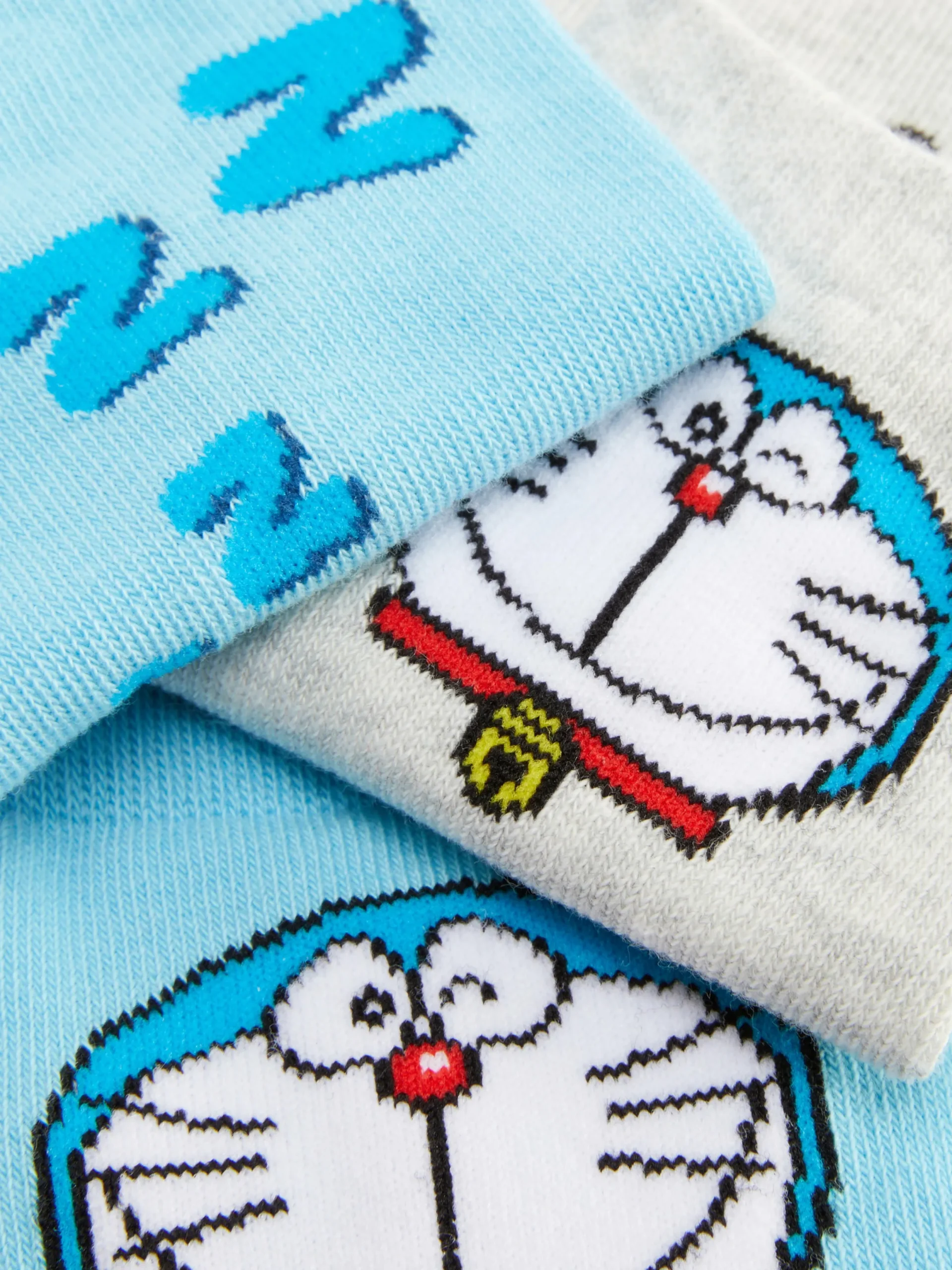 Chaussettes|Primark Lot De 3 Paires De Chaussettes Pour Baskets Doraemon Bleu