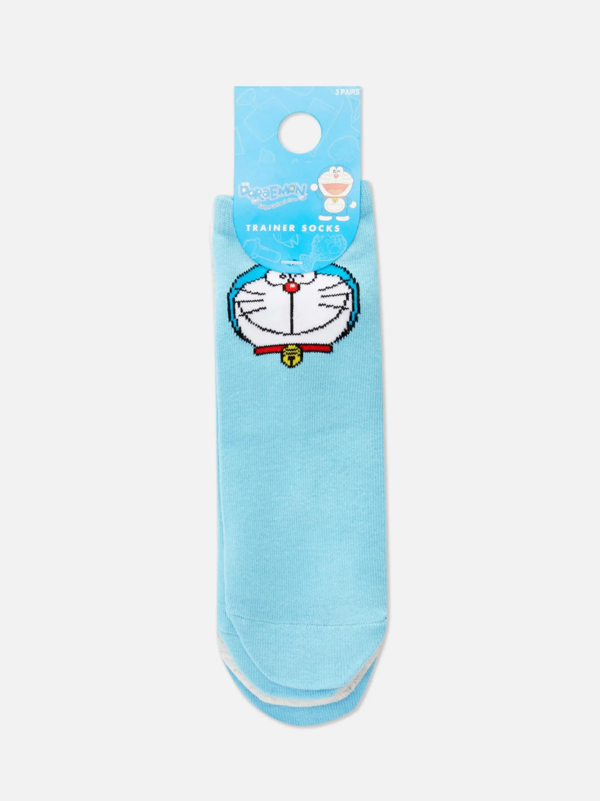 Chaussettes|Primark Lot De 3 Paires De Chaussettes Pour Baskets Doraemon Bleu