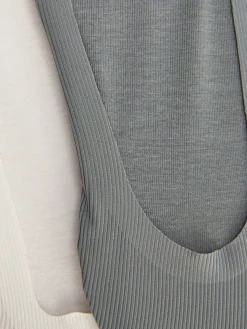 Chaussettes|Primark Lot De 2 Paires De Chaussettes En Microfibre Crème