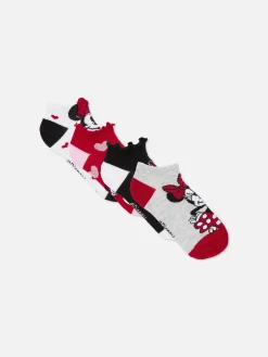 Chaussettes Et Collants|Primark Lot De 4 Paires De Chaussettes Disney Minnie Mouse Rouge