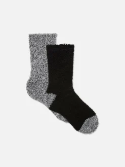 Chaussettes|Primark Lot De 2 Paires De Chaussettes Confortables Noir