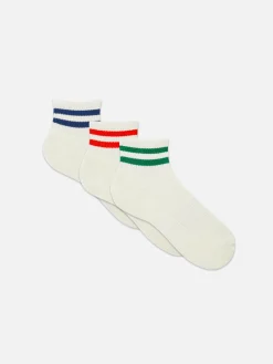 Chaussettes|Primark Lot De 3 Paires De Chaussettes à Rayures Rouge