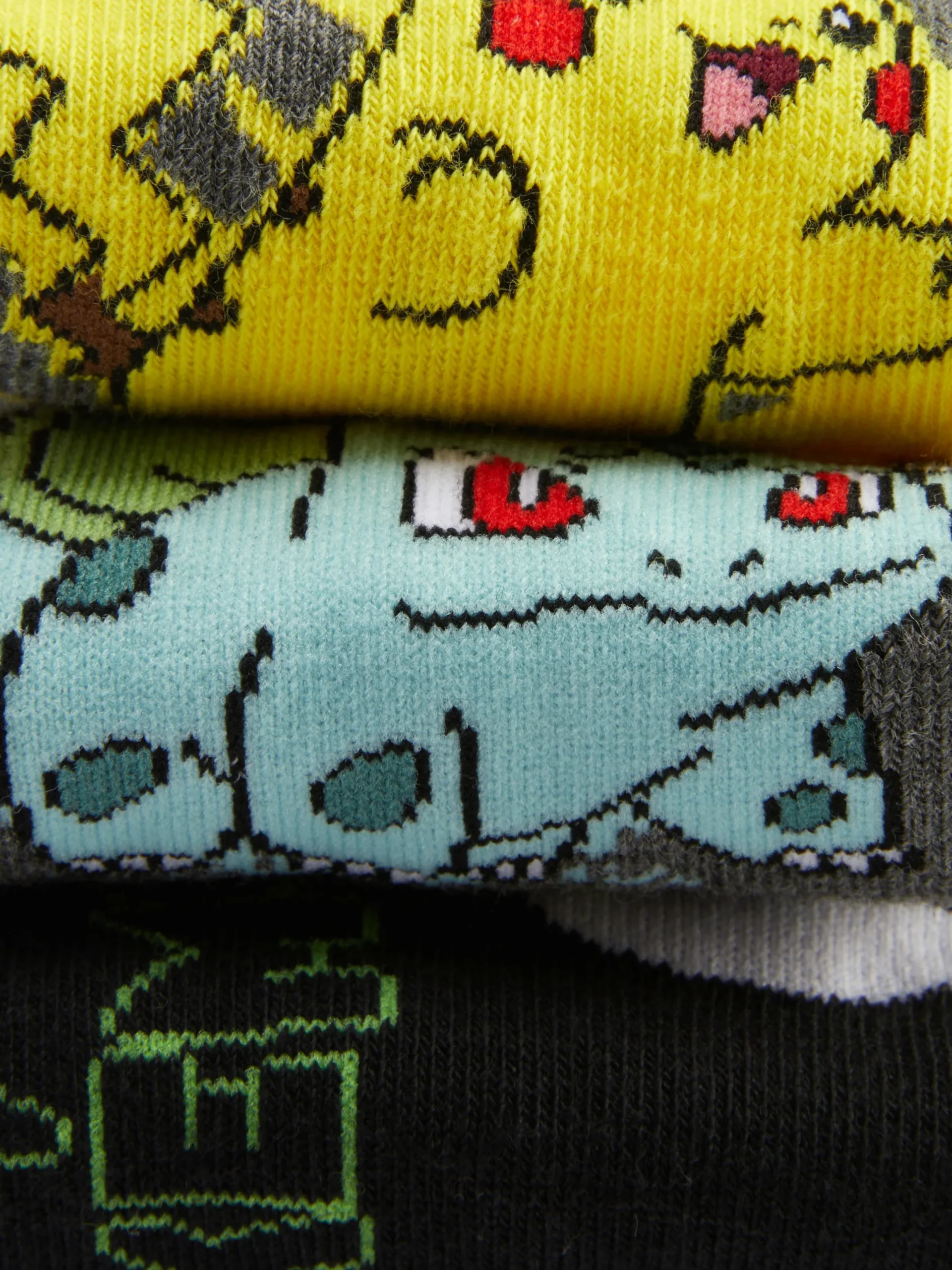 Chaussettes|Primark Lot De 3 Paires De Chaussettes Pour Baskets Pokémon Jaune