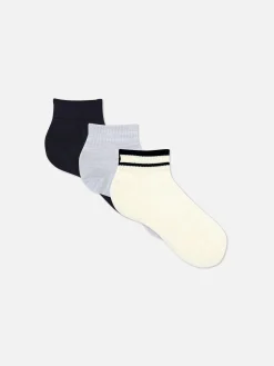 Chaussettes|Primark Lot De 3 Paires De Chaussettes En Microfibre Gris