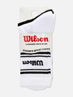 Chaussettes|Primark Lot De 3 Paires De Chaussettes Rembourrées Wilson Blanc