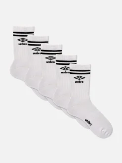 Chaussettes|Primark Lot De 5 Paires De Chaussettes De Sport Umbro Blanc