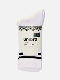Chaussettes|Primark Lot De 5 Paires De Chaussettes De Sport Umbro Blanc