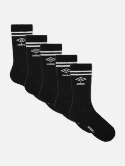 Chaussettes|Primark Lot De 5 Paires De Chaussettes De Sport Umbro Noir
