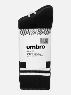 Chaussettes|Primark Lot De 5 Paires De Chaussettes De Sport Umbro Noir