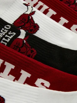 Chaussettes|Primark Lot De 3 Paires De Chaussettes NBA Chicago Bulls Multicolore