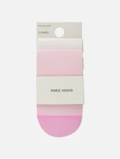 Chaussettes|Primark Lot De 2 Paires De Chaussettes Hautes Multicolore