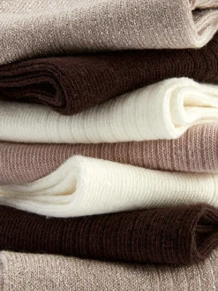 Chaussettes|Primark Lot De 7 Paires De Chaussettes Pour Baskets Ton Sur Ton Écru