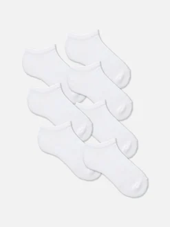 Chaussettes|Primark Lot De 7 Paires De Socquettes Blanc