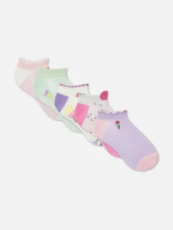 Chaussettes Et Collants|Primark Lot De 5 Paires De Socquettes à Imprimé Crème Glacée Multicolore
