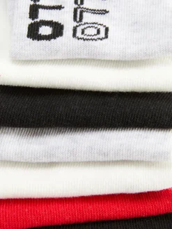 Chaussettes|Primark Lot De 7 Paires De Socquettes à Motifs Yeux Rouge