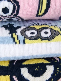 Chaussettes|Primark Lot De 3 Paires De Socquettes Les Minions Jaune